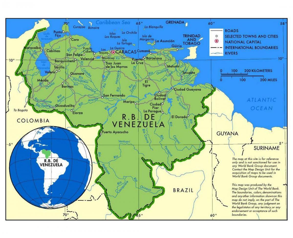 bản đồ của bản đồ de venezuela
