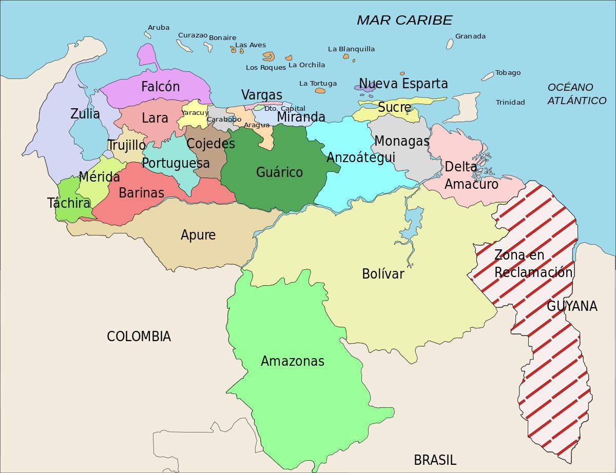 bản đồ của venezuela kỳ