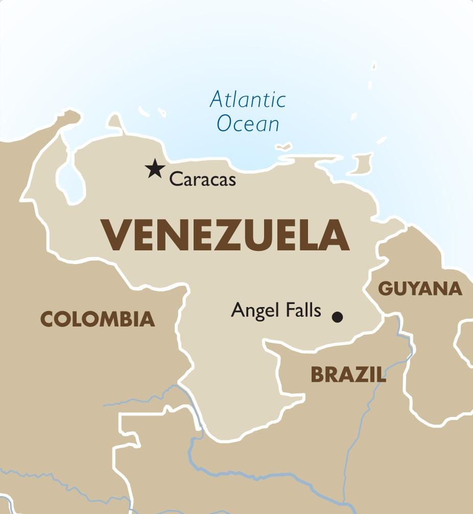 venezuela vốn bản đồ