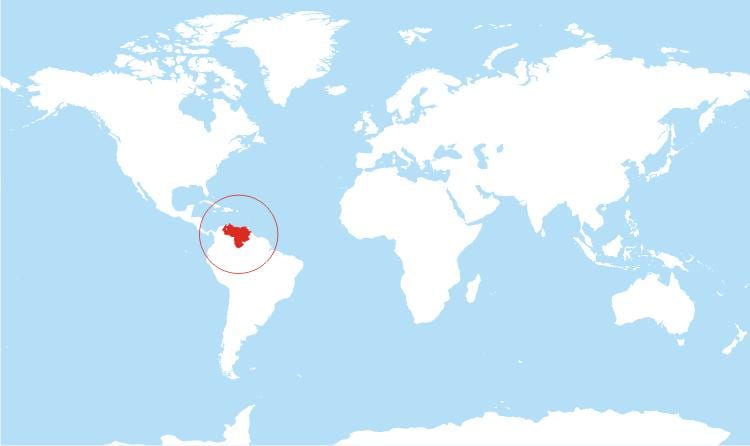 bản đồ của venezuela vị trí trên thế giới