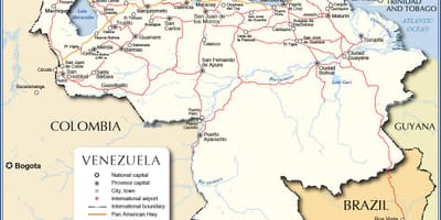 Chi tiết và bản đồ của venezuela