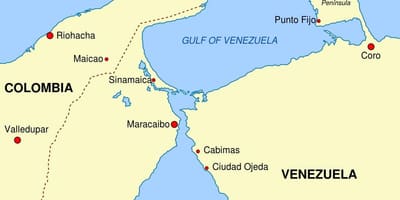 Bản đồ của vịnh venezuela