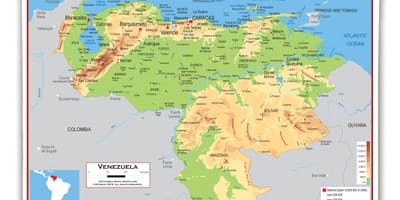 Bản đồ của venezuela độ cao