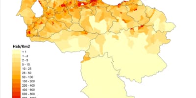 Venezuela mật độ dân bản đồ