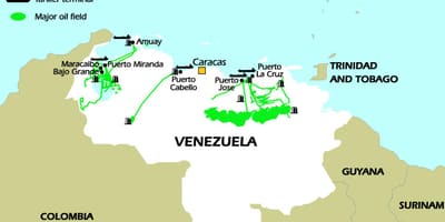 Venezuela dầu dự trữ bản đồ