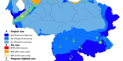 Bản đồ của venezuela khí hậu