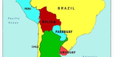 Bản đồ của venezuela và nước xung quanh