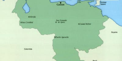 Bản đồ của venezuela với thành phố