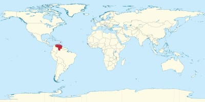 Venezuela trên bản đồ thế giới